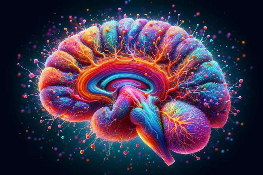 تصویر گرافیکی از مغز انسان 