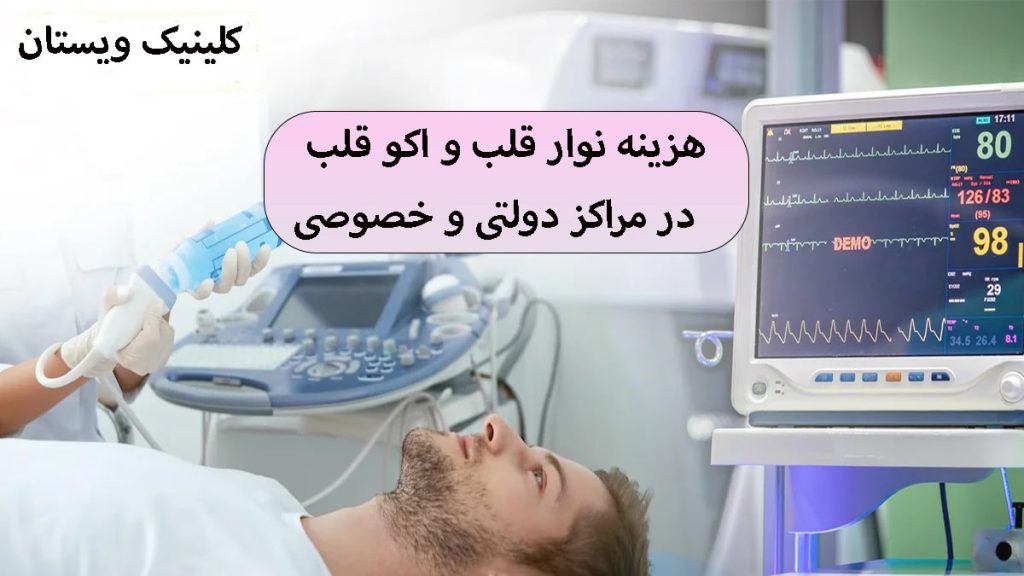 هزینه نوار قلب یک بیمار روی تخت دراز کشیده و در حال گرفتن نوار قلب