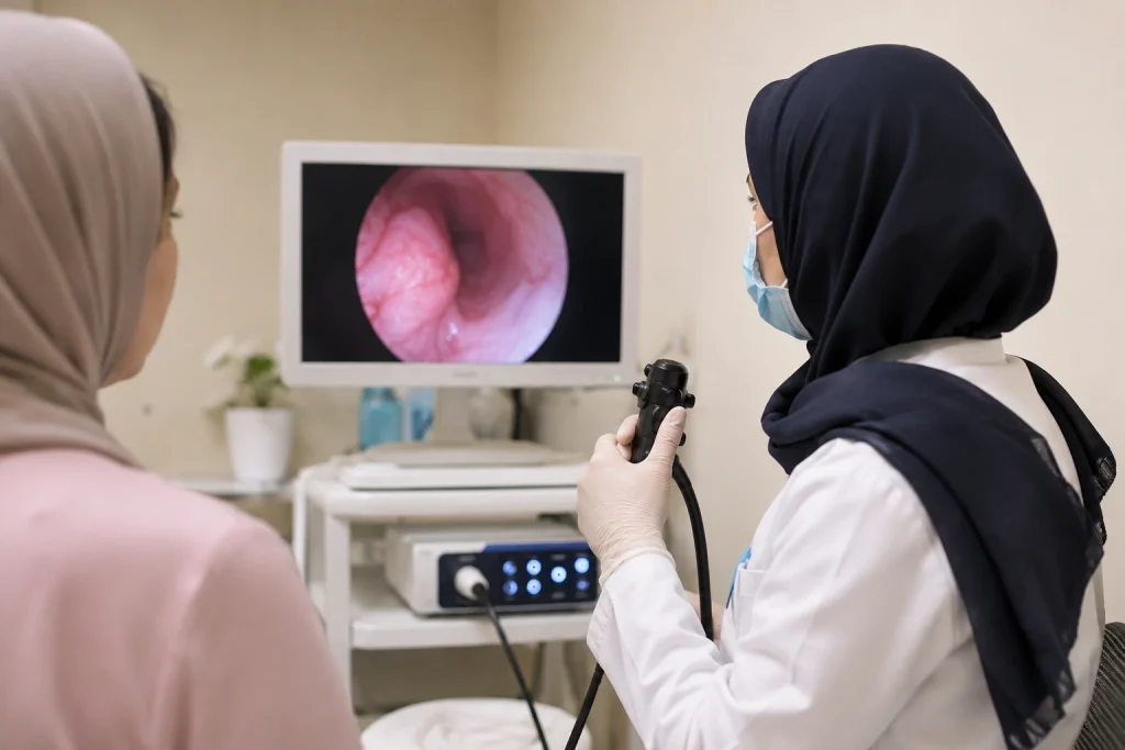 هیستروسکوپی برای ضخامت رحم